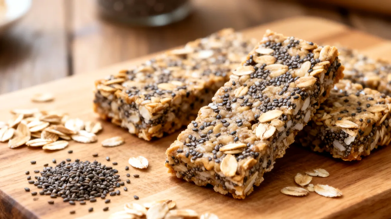 Barrette di avena e semi di chia fatte in casa"