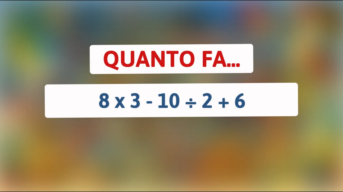 Vuoi scoprire se sei un vero genio? Metti alla prova la tua intelligenza con questo indovinello matematico!"